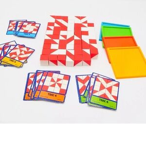 Trac 4 Game Vintage 70’s Lakeside Parts Pieces Cubes Cards & Trays
